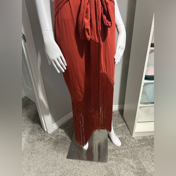 Vici Terracotta Fringe Maxi Dress - Picture 8 of 10